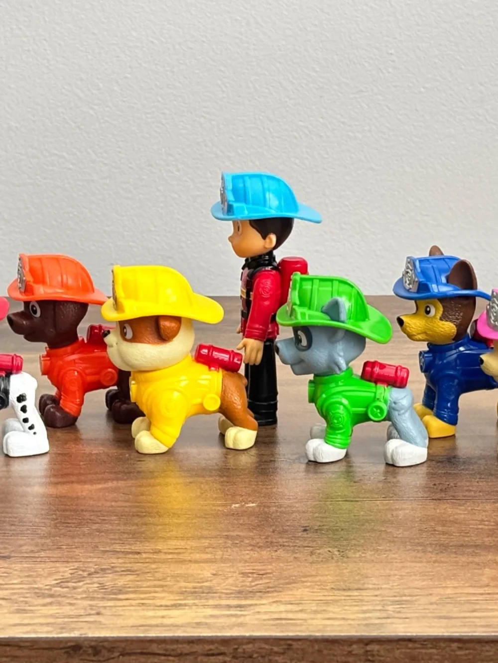 Paw Patrol Fire Rescue Team Pack Figures Fire Fighters COMPLETE Set of 7 Ryder